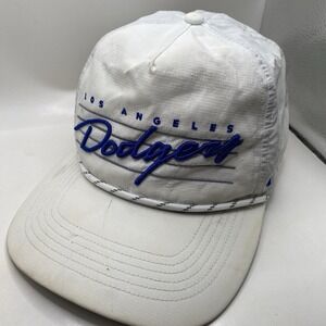 Los Angeles Dodgers Hat White Rope 47 Brand Snapback Scripted Logo Drifit
